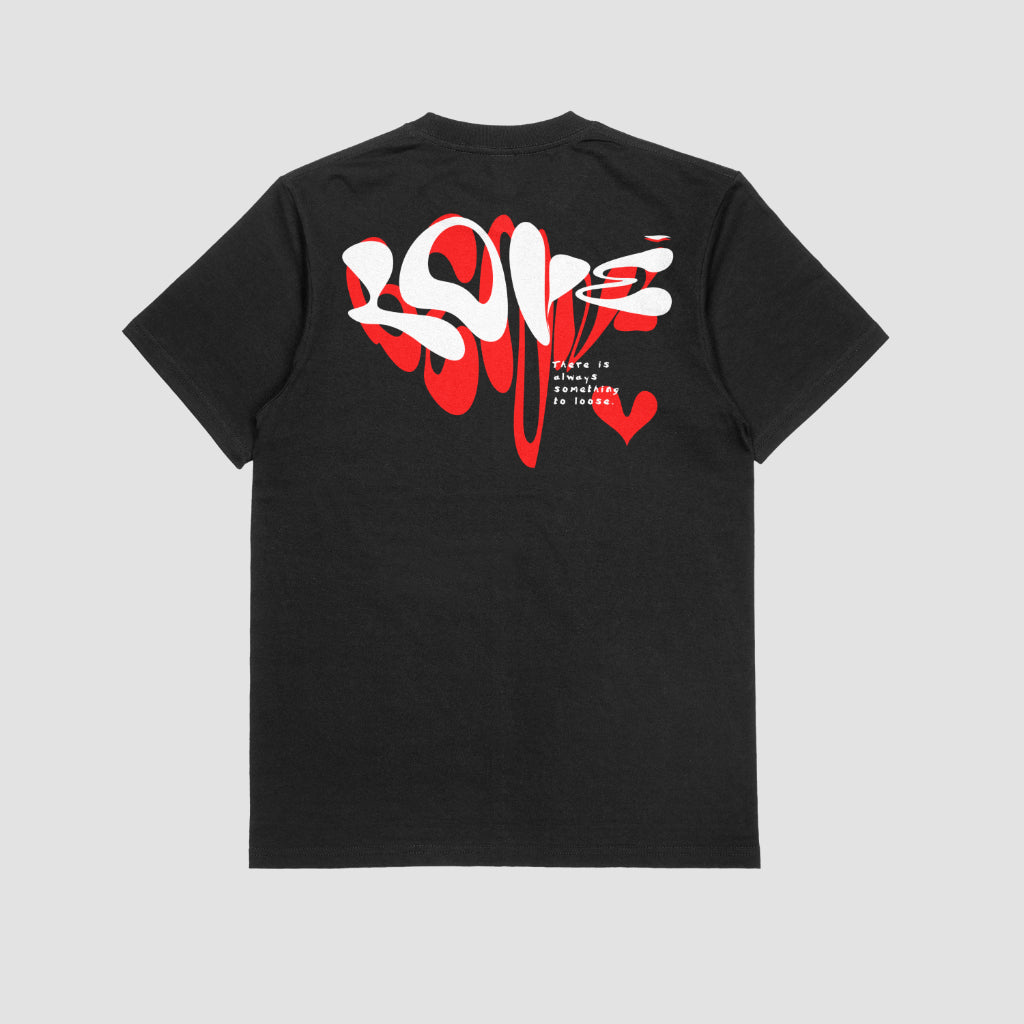 "LOVE LETTER" Tee (BLACK/WHITE/RED)