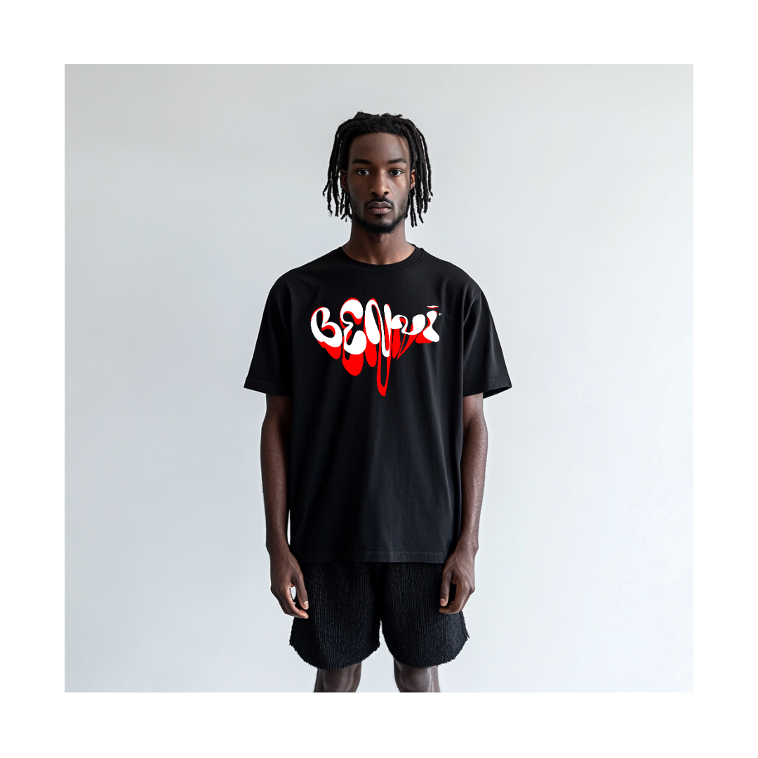 "LOVE LETTER" Tee (BLACK/WHITE/RED)